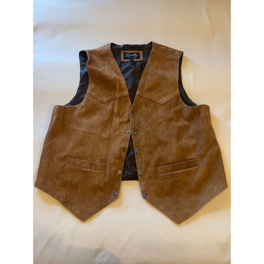 Scully Brown Suede Vest Size XL